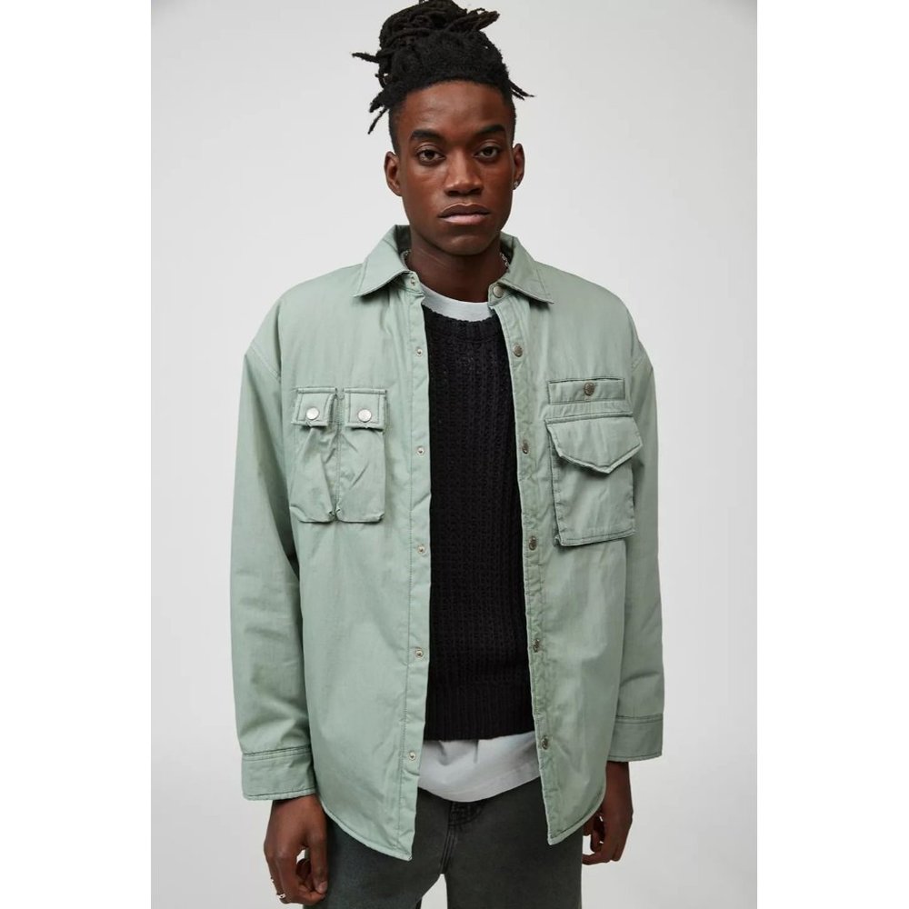 Urban Outfitters BDG Mint Green Filled Overshirt Jacket MEDIUM